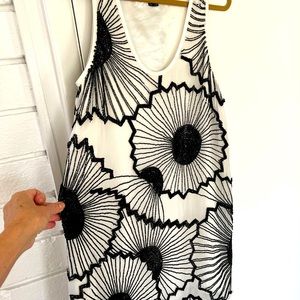 French Connection Black and White Sequence Dress 12